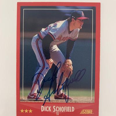 Dick Schofield signed baseball card