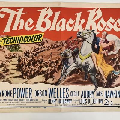 The Black Rose vintage movie poster