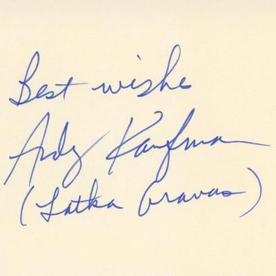 Andy Kaufman Taxi signature cut. GFA Authenticated