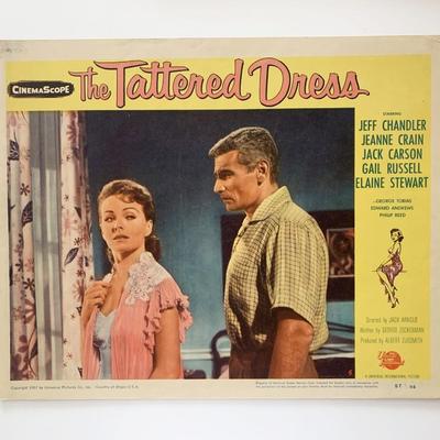 The Tattered Dress original 1957 vintage lobby card