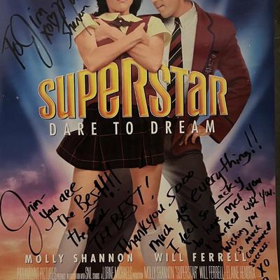 Molly Shannon Signed original 1999 Superstar double sided poster
