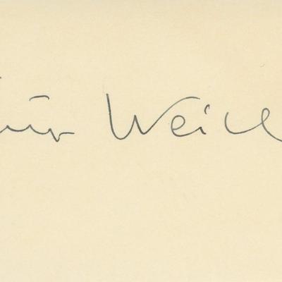 Composer Kurt Weill signature cut