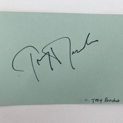Troy Donohue original signature