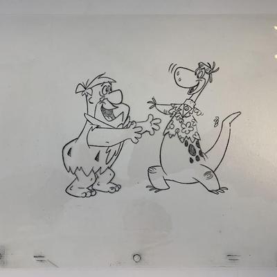 The Flintstones original hand drawn artwork for cartoon