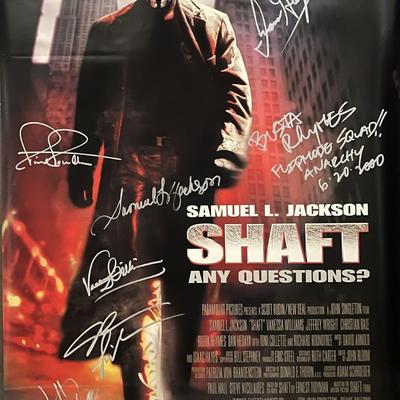 Shaft original 2000 cast signed movie poster 
