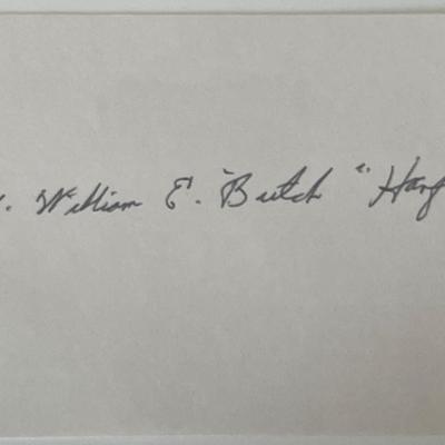 Chemist Dr. William E. Hanford autograph note