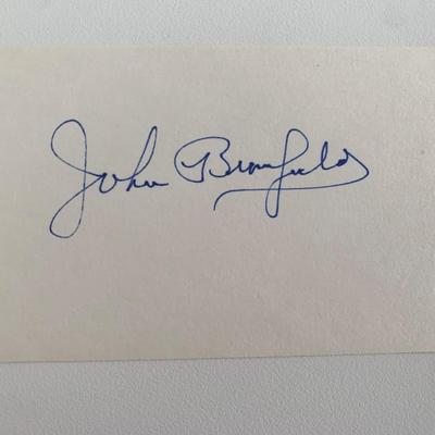 John Bromfield original signature