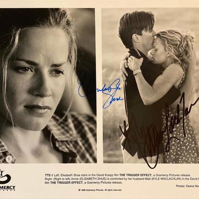 The Trigger Effect Elisabeth Shue and Kyle MacLachlan signed movie photo