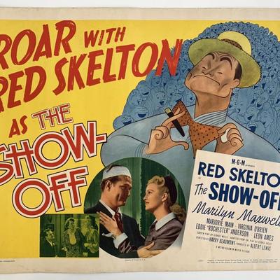 Roar with Red Skeleton in The Show-Off vintage movie poster 