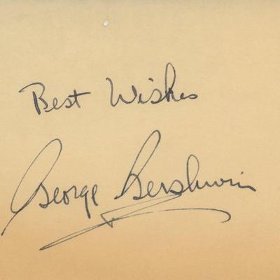 George Gershwin signature cut