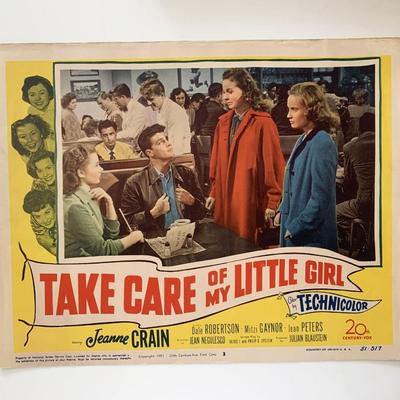 Take Care of My Little Girl original 1951 vintage lobby card 