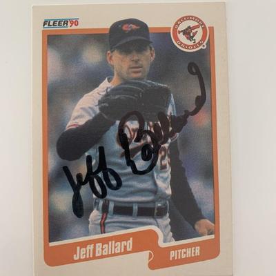 Jeff Ballard signed baseball card