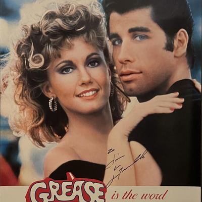 John Travolta signed 1998 Grease 20th Anniversary movie poster. 