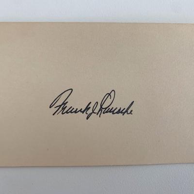 Frank J. Lausche original signature