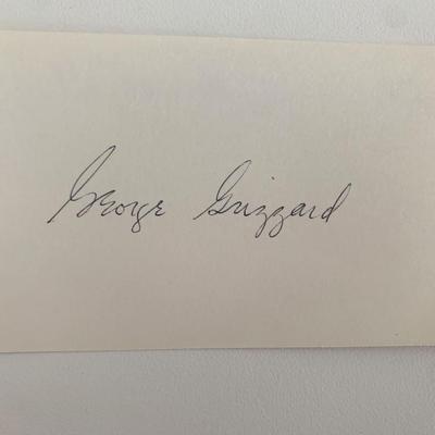 George Grizzard original signature