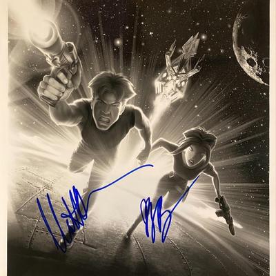 Titan A.E. Matt Damon and Drew Barrymore signed movie photo