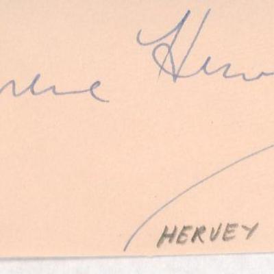 Irene Hervey original signature