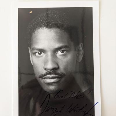 Denzel Washington signed photo