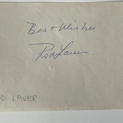 Tennis player Rod Laver autograph note 