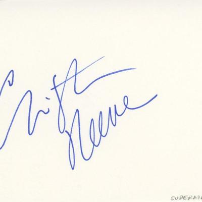 Christopher Reeve signature cut