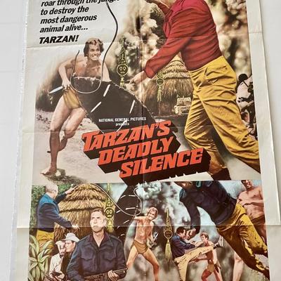 Tarzan's Deadly Silence vintage movie poster