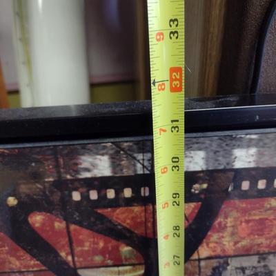 Framed Wall Decor for Home Theater- Popcorn and Movie Reels Design- Approx 25" X 31"