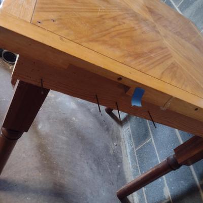 Solid Wood Table for Crafting- Approx 37" x 40 1/2" x 36 3/4" Tall