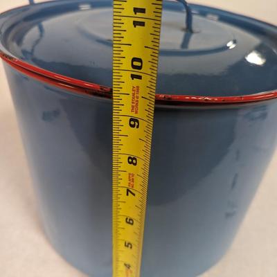 Rare Czechoslovakian Enamel Soup Pot
