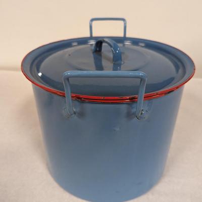 Rare Czechoslovakian Enamel Soup Pot