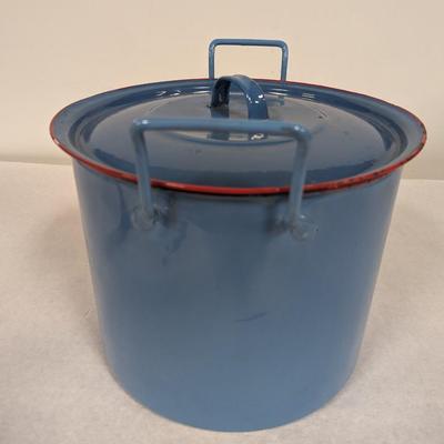 Rare Czechoslovakian Enamel Soup Pot
