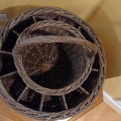 Large, Scottish Willow Champagne and Flute Basket- Made on Isle of Eigg