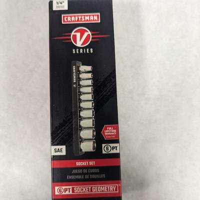 Craftsman 1/4" Drive SAE 6 PT Socket Set Choice 1