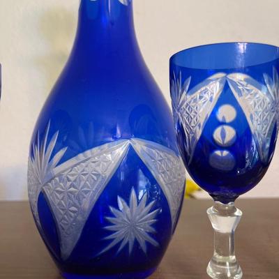 L9- Sapphire decanter set, 5 pc