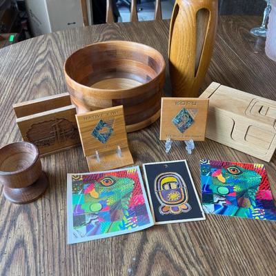 L11- Wood bowl (Eugene Bakkum), puzzles, etc.