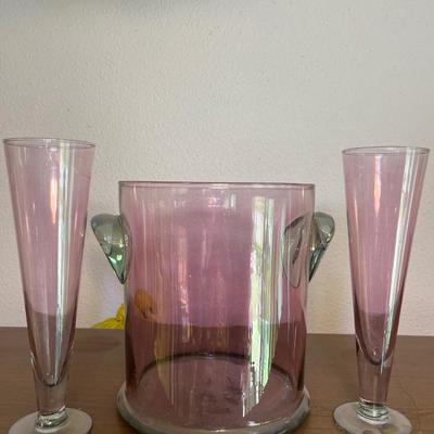 L12- Fiesta Glass (Spain) wine chiller & glasses