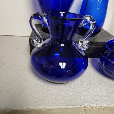 Cobalt glass lot