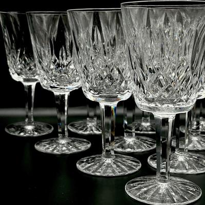 WATERFORD ~ Lismore ~ Water Goblets Set Of Five (5)