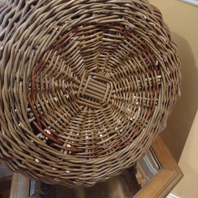Large, Scottish Willow Basket- Made in Isle of Eigg- Approx 15" Tall, 24" Wide