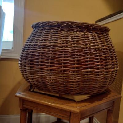 Large, Scottish Willow Basket- Made in Isle of Eigg- Approx 15" Tall, 24" Wide