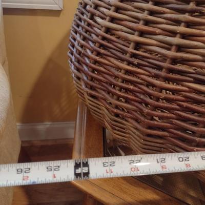Large, Scottish Willow Basket- Made in Isle of Eigg- Approx 15" Tall, 24" Wide