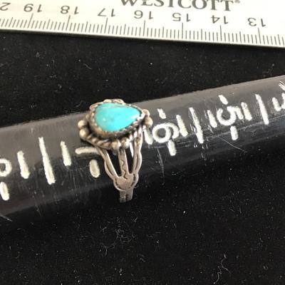 Sterling Turquoise Vintage Southwest Style Ring