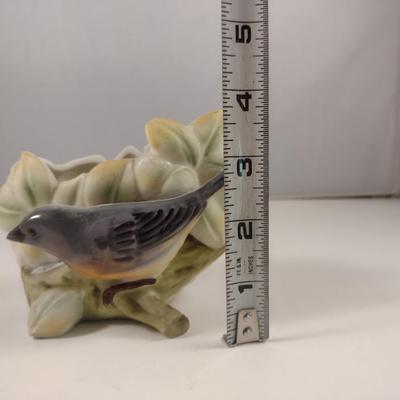 Small, Porcelain Planter with Bird Design