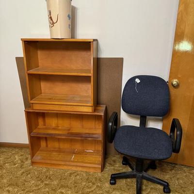 Office chair & shelves