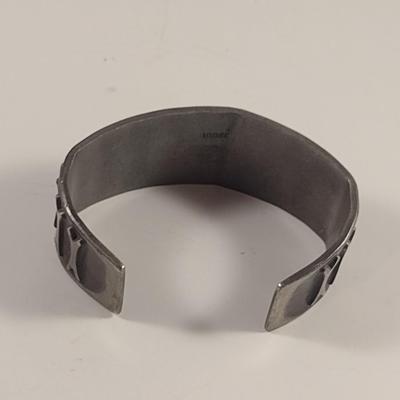 B M (Brodrene Mylius) Norway MCM Pewter Wide Cuff Bracelet (T7)