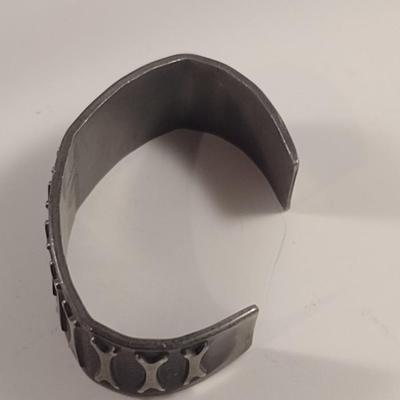 B M (Brodrene Mylius) Norway MCM Pewter Wide Cuff Bracelet (T7)