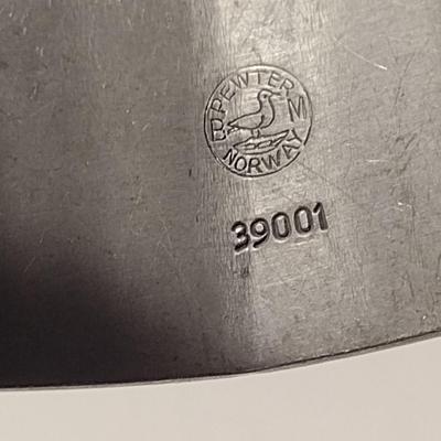 B M (Brodrene Mylius) Norway MCM Pewter Wide Cuff Bracelet (T7)