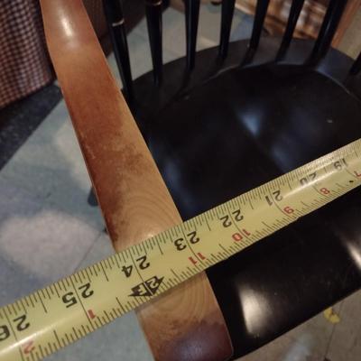 Black and Gold Paint Natural Wood Alumni Chair Western Reserve University School of Medicine