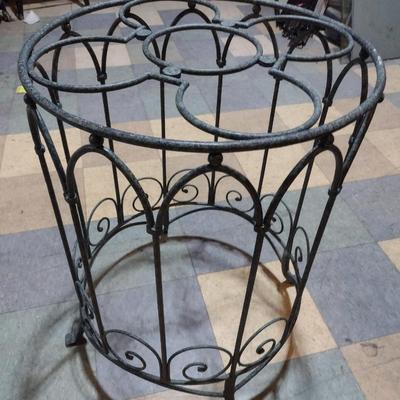 Wrought Metal Umbrella Stand or Planter Pot Stand