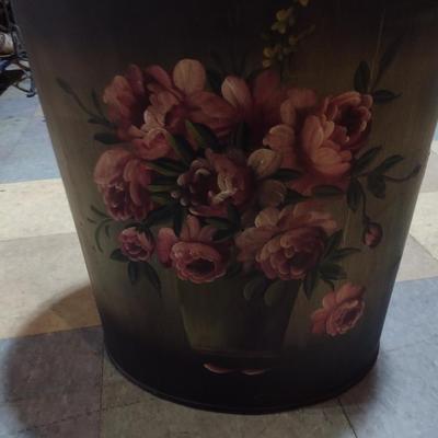 Vintage Painted Wood Umbrella Stand