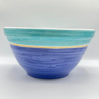 GAIL PITTMAN POTTERY ~ 13” Round Hand Painted Bowl